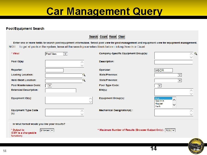 Car Management Query 14 14 