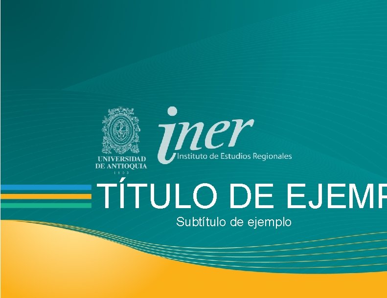 TÍTULO DE EJEMP Subtítulo de ejemplo 