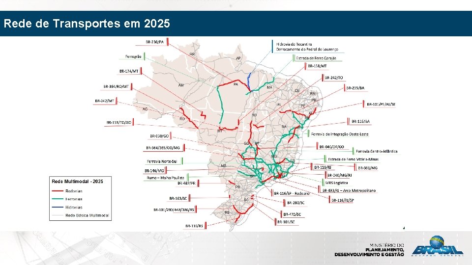 Rede de Transportes em 2025 