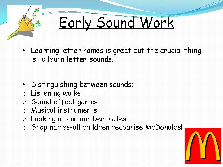 Early Sound Work • Learning letter names is great but the crucial thing is