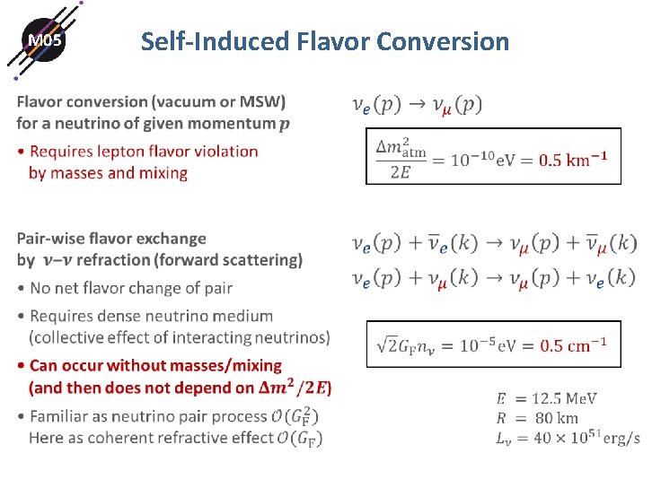 M 05 Self-Induced Flavor Conversion M 05 Self-Induced Flavor Conversion