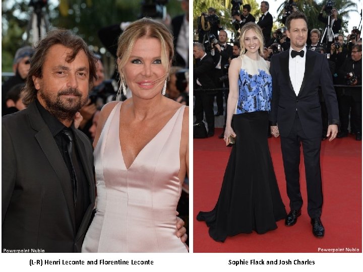 (L-R) Henri Leconte and Florentine Leconte Sophie Flack and Josh Charles 