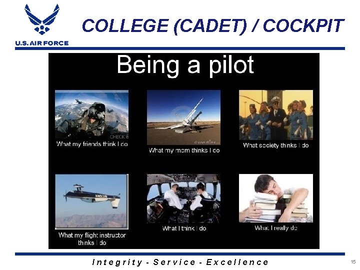 COLLEGE (CADET) / COCKPIT Integrity - Service - Excellence 15 