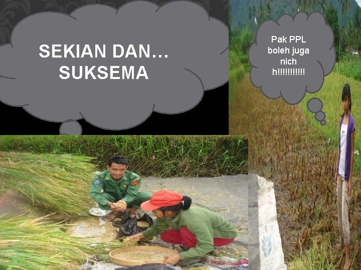 SEKIAN DAN… SUKSEMA Pak PPL boleh juga nich h!!!!!! 