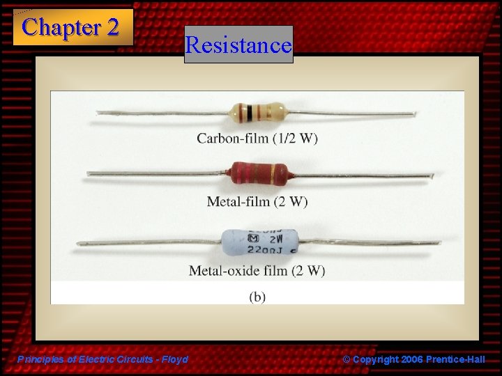 Chapter 2 Resistance Principles of Electric Circuits - Floyd © Copyright 2006 Prentice-Hall 