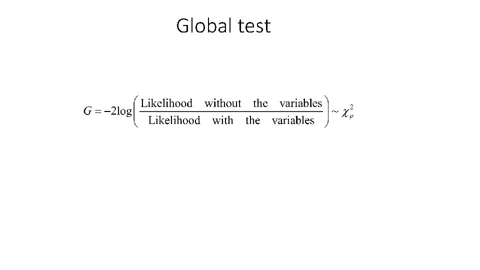 Global test 