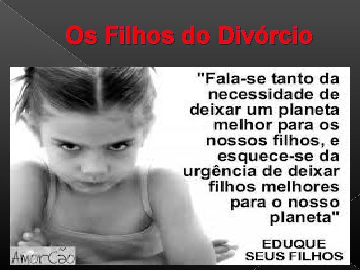 Os Filhos do Divórcio 