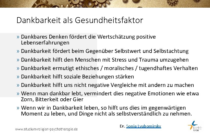 Dankbarkeit als Gesundheitsfaktor » Dankbares Denken fördert die Wertschätzung positive Lebenserfahrungen » Dankbarkeit fördert