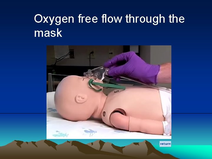 Oxygen free flow through the mask 