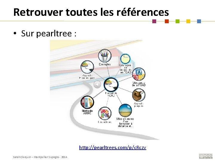 Retrouver toutes les références • Sur pearltree : http: //pearltrees. com/p/c. Rczv Sarah Clerquin