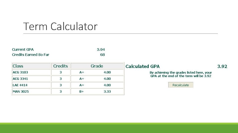 Term Calculator Term Calculator