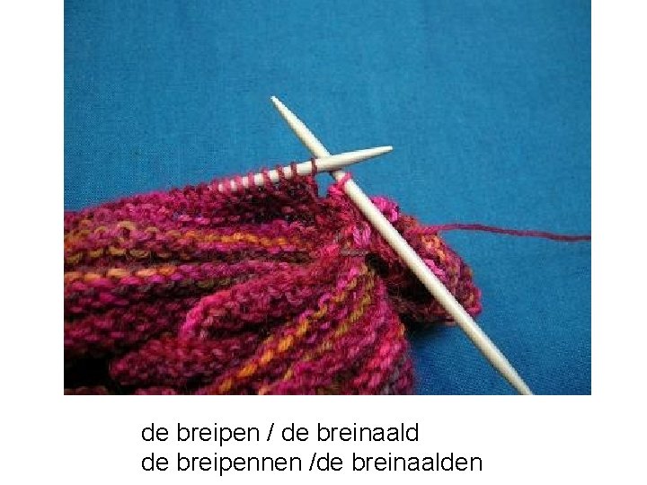 de breipen / de breinaald de breipennen /de breinaalden 