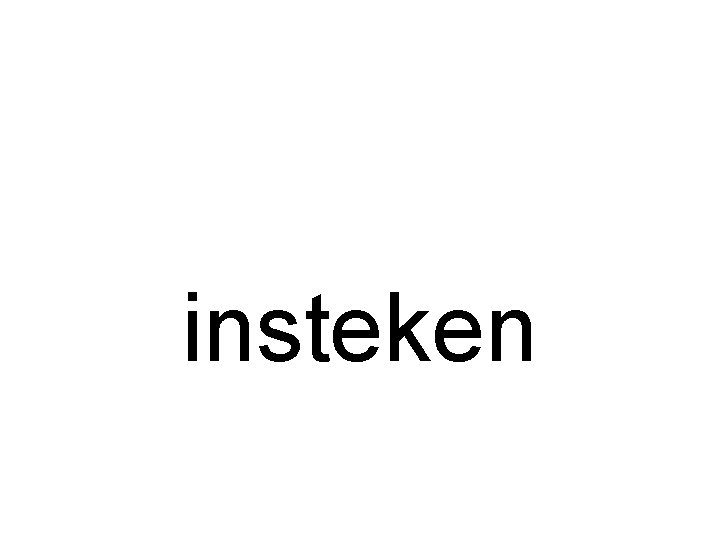 insteken 