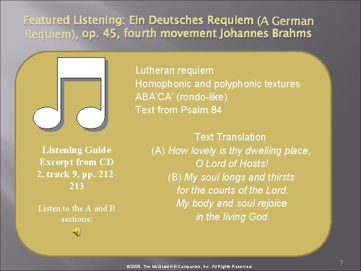 Featured Listening: Ein Deutsches Requiem (A German Requiem), op. 45, fourth movement Johannes Brahms