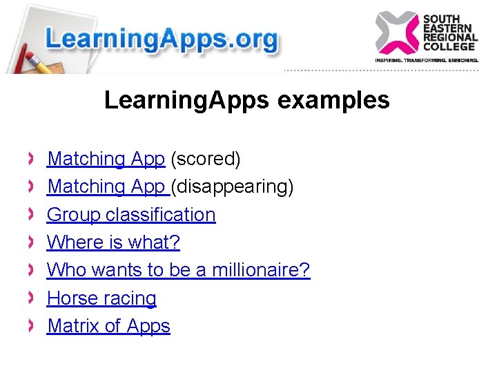 Student Guidance Schedule What are Learning Apps Log