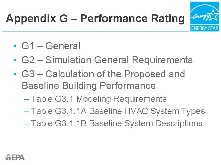 Appendix G – Performance Rating • G 1 – General • G 2 –