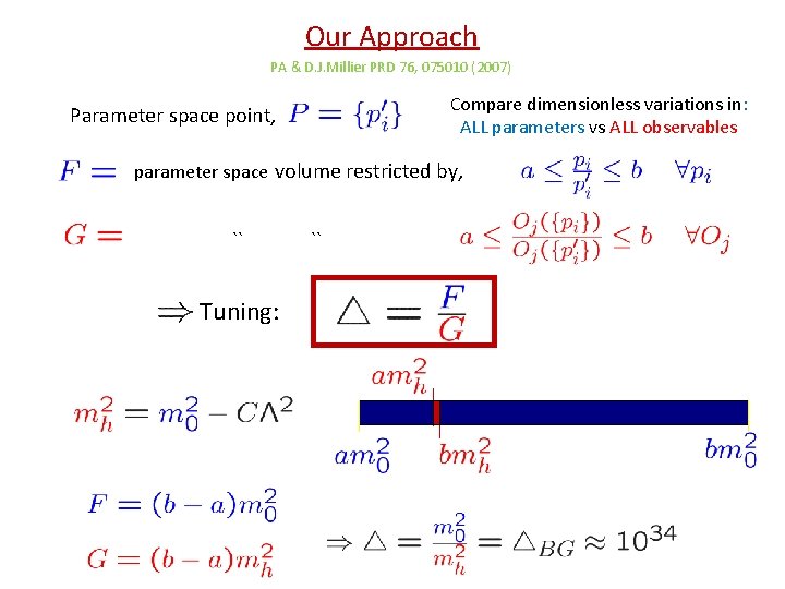 Our Approach PA & D. J. Millier PRD 76, 075010 (2007) Compare dimensionless variations