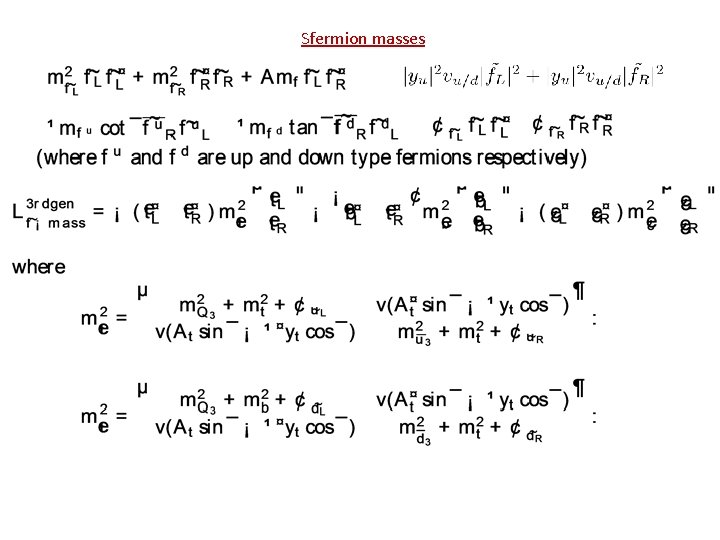 Sfermion masses 