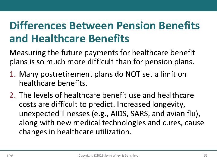Differences Between Pension Benefits and Healthcare Benefits Measuring the future payments for healthcare benefit