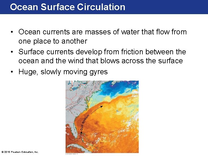 Ocean Surface Circulation • Ocean currents are masses of water that flow from one Ocean Surface Circulation • Ocean currents are masses of water that flow from one