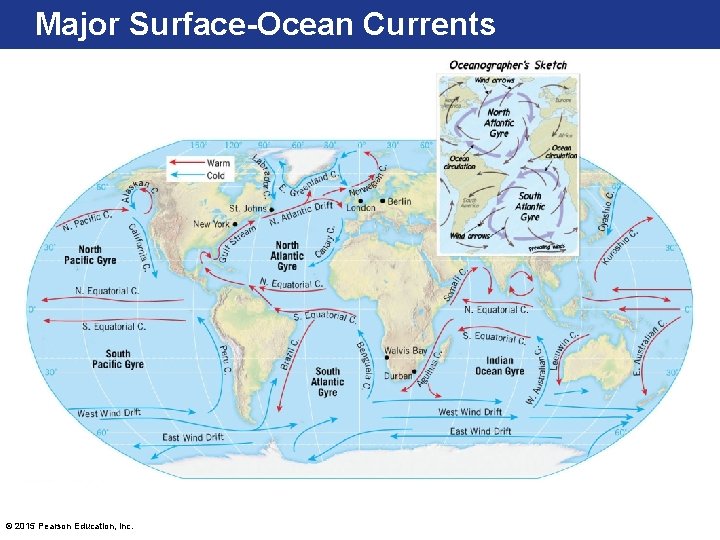 Major Surface-Ocean Currents © 2015 Pearson Education, Inc. Major Surface-Ocean Currents © 2015 Pearson Education, Inc.