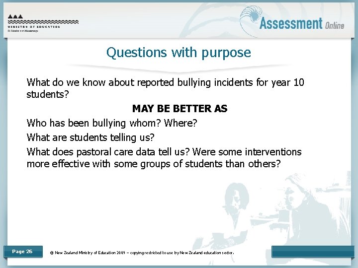 Questions with purpose What do we know about reported bullying incidents for year 10