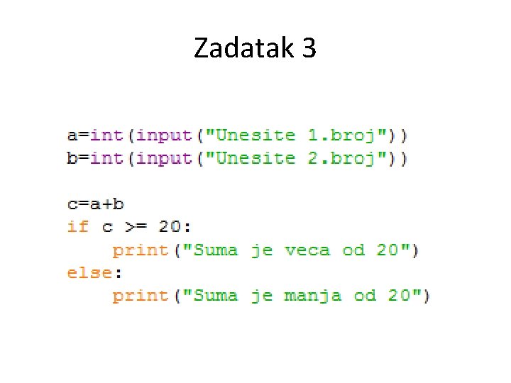 Zadatak 3 Zadatak 3