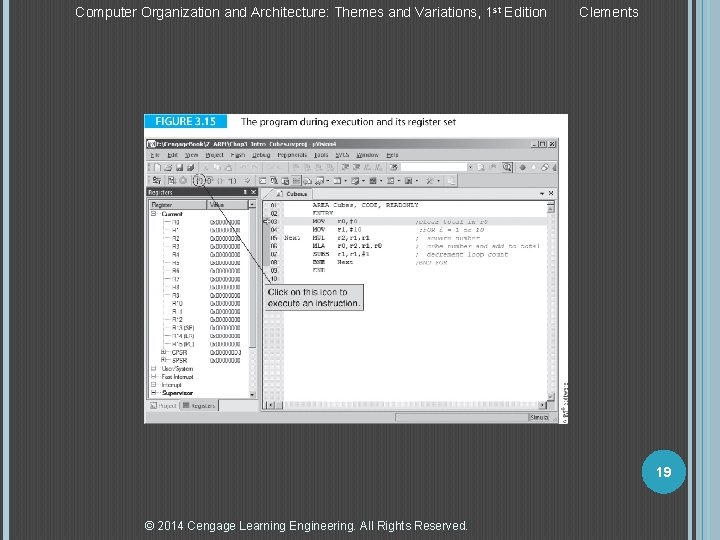 Computer Organization and Architecture: Themes and Variations, 1 st Edition Clements 19 © 2014