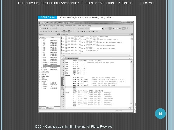 Computer Organization and Architecture: Themes and Variations, 1 st Edition Clements 39 © 2014