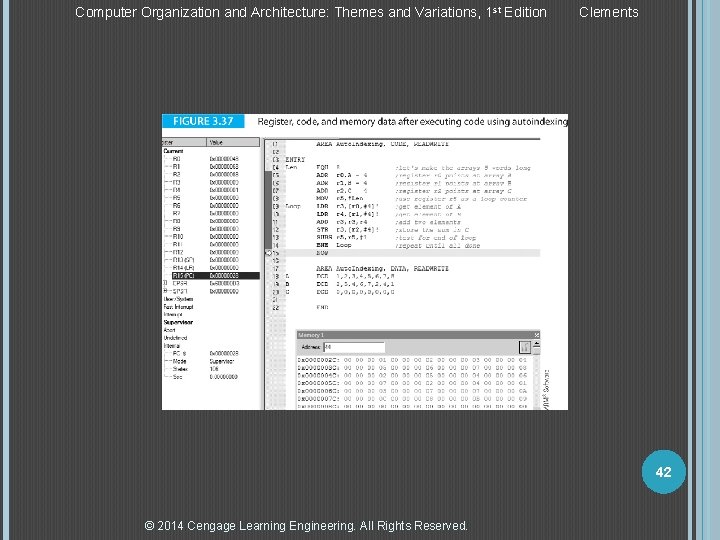 Computer Organization and Architecture: Themes and Variations, 1 st Edition Clements 42 © 2014