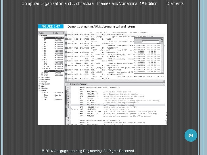 Computer Organization and Architecture: Themes and Variations, 1 st Edition Clements 54 © 2014