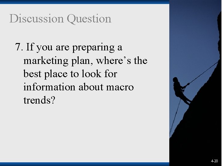 Discussion Question 7. If you are preparing a marketing plan, where’s the best place Discussion Question 7. If you are preparing a marketing plan, where’s the best place