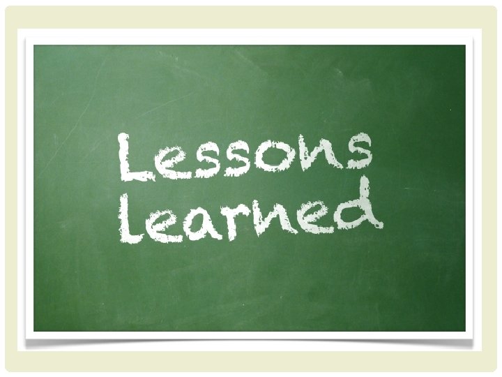 LESSONS 