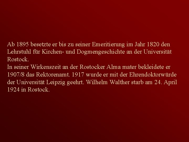 Ab 1895 besetzte er bis zu seiner Emeritierung im Jahr 1820 den Lehrstuhl für