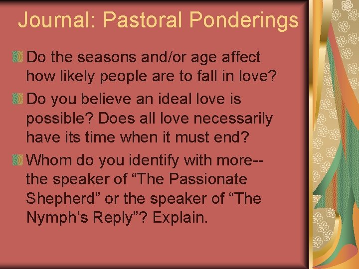 Journal: Pastoral Ponderings Do the seasons and/or age affect how likely people are to