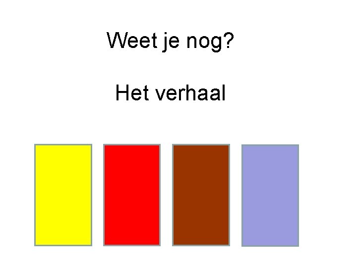 Weet je nog? Het verhaal Weet je nog? Het verhaal