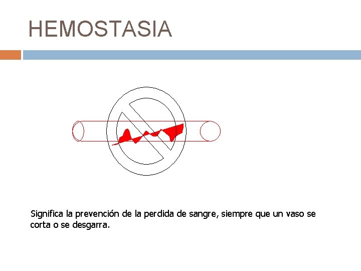 HEMOSTASIA Significa la prevención de la perdida de sangre, siempre que un vaso se HEMOSTASIA Significa la prevención de la perdida de sangre, siempre que un vaso se