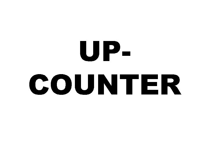 UPCOUNTER UPCOUNTER