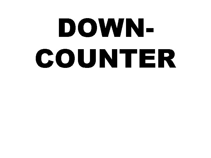 DOWNCOUNTER DOWNCOUNTER