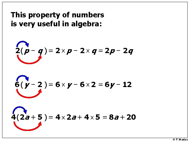 This property of numbers is very useful in algebra: 2 ( p – q