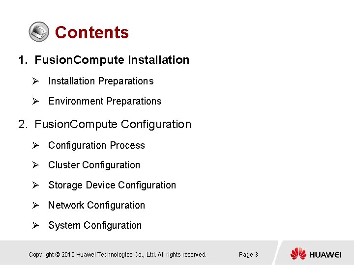 Contents 1. Fusion. Compute Installation Ø Installation Preparations Ø Environment Preparations 2. Fusion. Compute