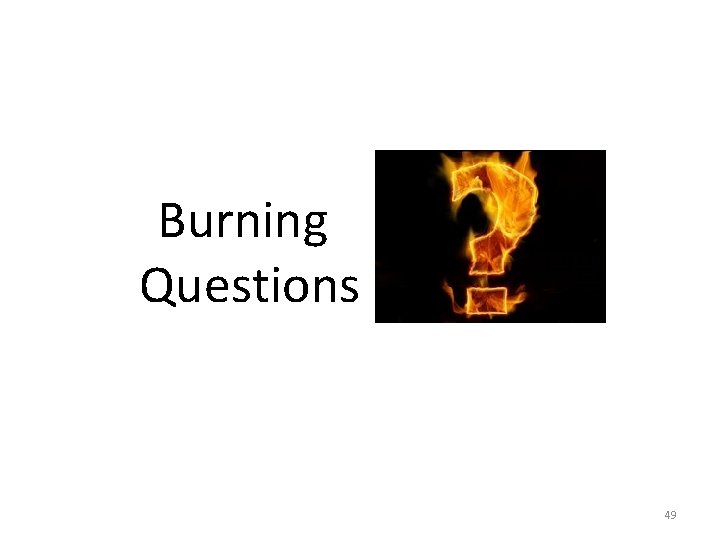  Burning Questions 49 