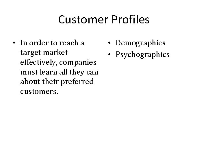 h&m demographics and psychographics