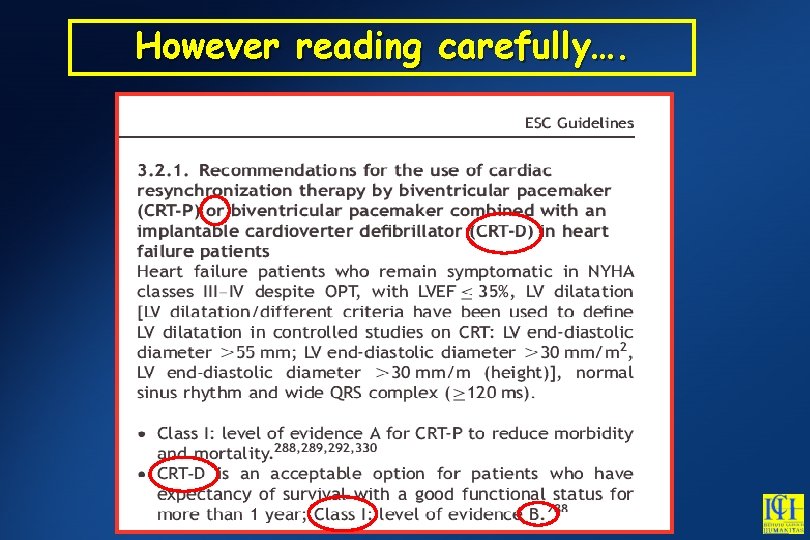 However reading carefully…. 