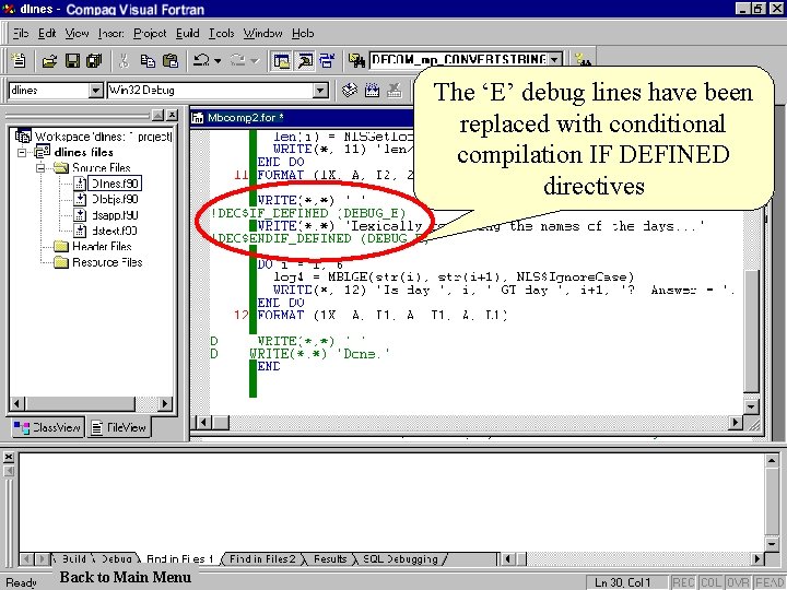 Mbcomp 2. for * Back to Main Menu The ‘E’ debug lines have been