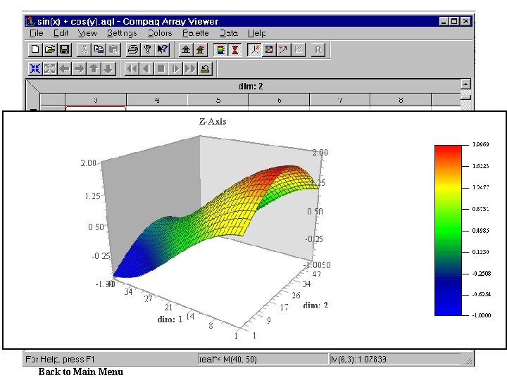 The red marker is used to indicate the current array element Double-clicking on the