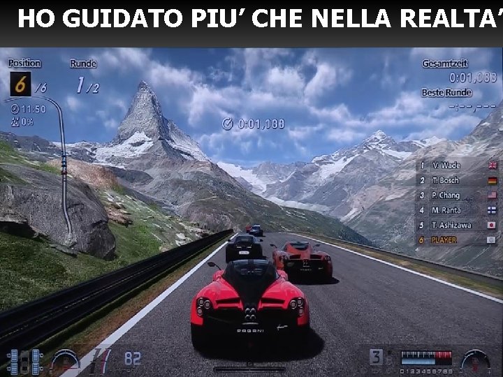 HO GUIDATO PIU’ CHE NELLA REALTA’ HO GUIDATO PIU’ CHE NELLA REALTA’