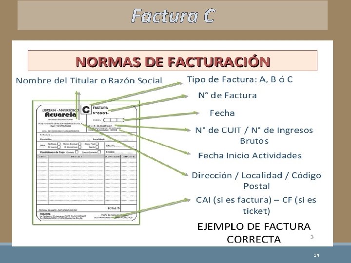 Factura C 14 