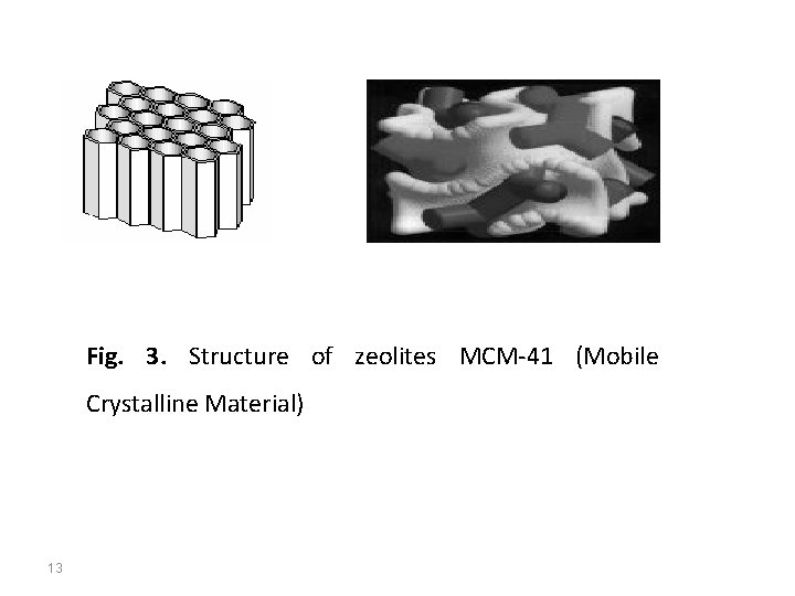 Fig. 3. Structure of zeolites MCM-41 (Mobile Crystalline Material) 13 