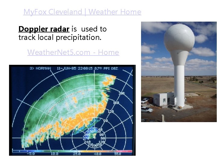 My. Fox Cleveland | Weather Home Doppler radar is used to track local precipitation.